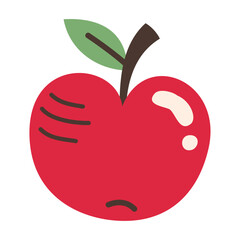 Apple icon isolated illustration on white background