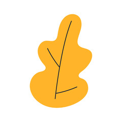 Fototapeta premium Hand drawn autumn leave illustration isolated on a white