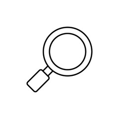 magnifying glass icon design with white background stock illustration