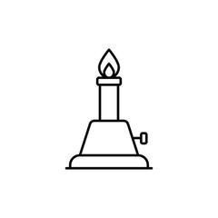 Bunsen burners icon design with white background stock illustration