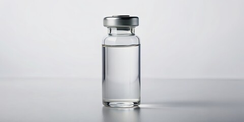 Liquid medicine vial on white background, medicine, vial, liquid, glass, bottle, pharmaceutical, health, treatment