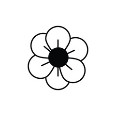 Geranium icon design with white background stock illustration