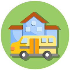 Naklejka premium School Bus Icon