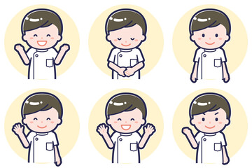 男性ナース01のポーズセット_02