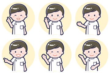 男性ナース01のポーズセット_03