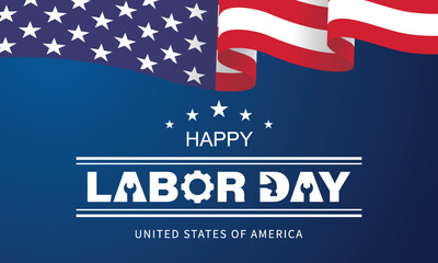 Happy labor day in United States of America background vector illustration