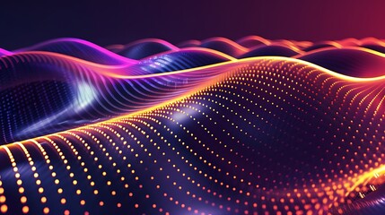 Abstract Digital Landscape with Vibrant Colors