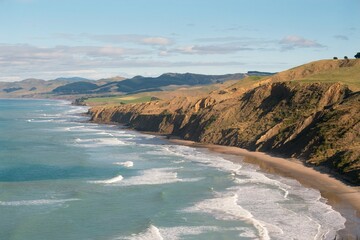 Heavy waves hitting the Beach at Castlepoint