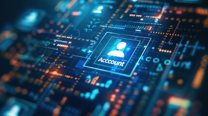 Fototapeta premium Social media profile with Fake Account stamp, Rip-off, online identity fraud and caution