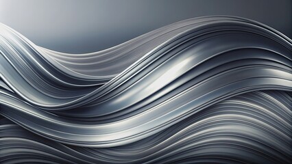 Obraz premium Elegant monochrome wave pattern with fluid forms and intricate gradients, elegant, monochrome, wave, pattern, fluid