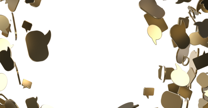 touching 3D rendering flying email icon with his fin