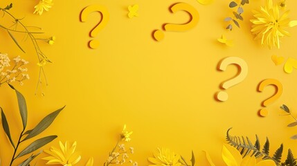 Yellow ad banner with space for text featuring a quiz game