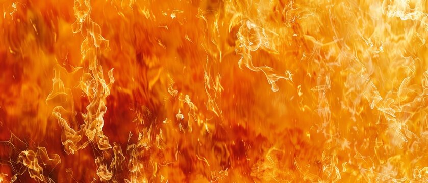 Panoramic close-up, high detail scan of flickering fire texture, Generative AI