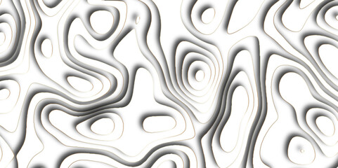Abstract design with black and white abstract papercut and multi-layer cutout geometric pattern on vector Topographic canyon geometric map relief texture with curved layers beautiful design.