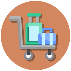 Luggage Cart Icon