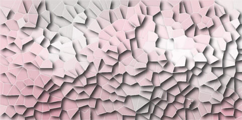 soft pink Broken Stained-Glass Background with white lines Seamless pattern with 3d shapes vector Vintage abstract mosaic pattern. colorful polygonal design pattern, which consist of triangles. glass