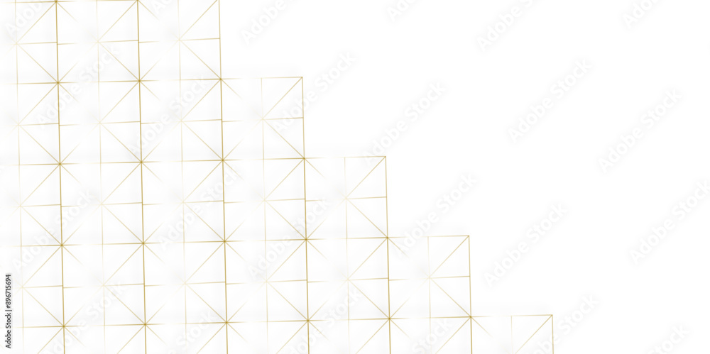 Aufkleber mondrian style of diagonal square pattern vector. design geometric tile gold on black background. mo