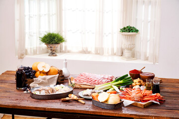 Korean Healthy Food. Korea Cuisine. Fresh Ingredients.