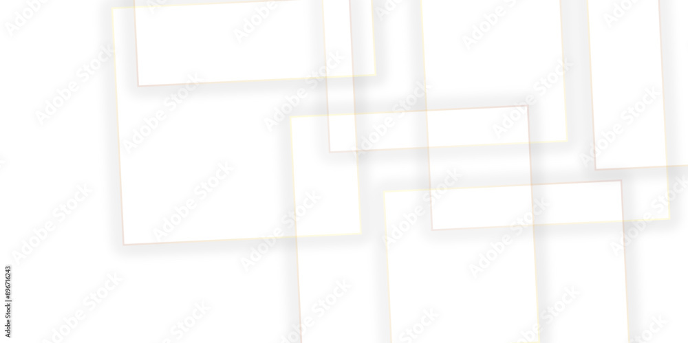 Poster abstract white line with square shape shadow background. vector illustration, white business style v