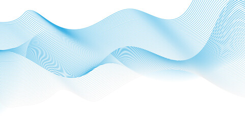 Vector Abstract blue digital blend wave lines and technology background. Modern blue flowing wave lines and glowing moving lines. Futuristic technology and sound wave lines background.