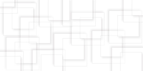 Abstract white and grey geometric overlapping square pattern background with shadow. paper texture design Abstract white background can use for design, background concept, vector illustration.