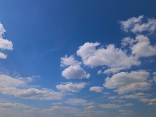 Blue Sky with Distant White Clouds