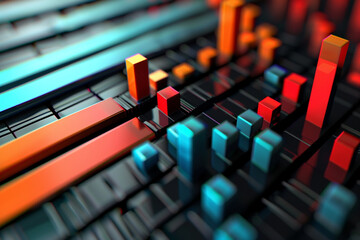 Fototapeta premium Data using bar charts..