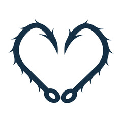 Heart-shaped Fishing Hook, Romantic Fishing Hook Design, Fisherman's Love, Fishing Hook Art, Love, Love fishing hook, Heart Hook Design, Fishing Enthusiast's Delight, Heartfelt Fishing Gear