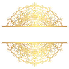 Vintage luxury golden mandala arabesque islamic pattern for ramadan wedding invitation
