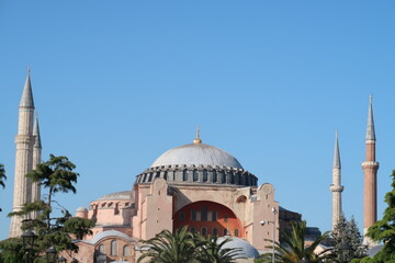 Naklejka premium Hagia sophia historical turkish building