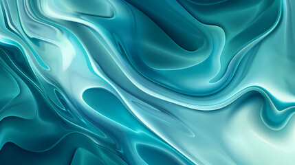 Obraz premium Abstract fluid art with smooth, swirling patterns in shades of blue and turquoise