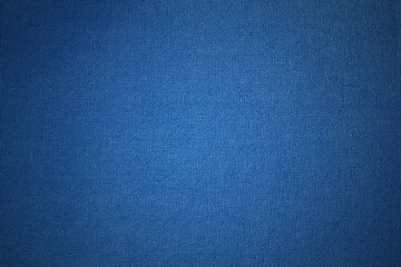 Dark blue cotton fabric cloth texture for background, natural textile pattern.