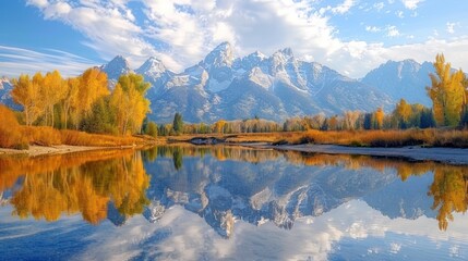 Reflective Mountain Landscape