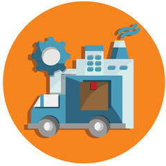 Fototapeta premium Supply Chain Icon