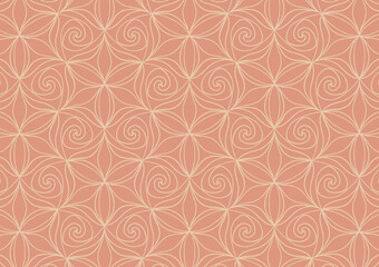 Fototapeta premium Brown flower pattern decoration wallpaper background