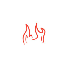 fire line vector icon