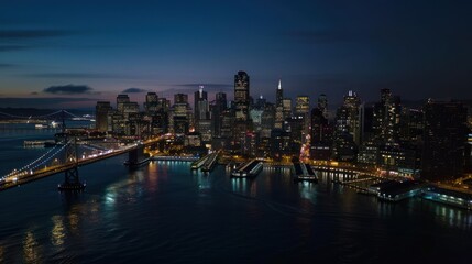 Fototapeta premium San Francisco Skyline at Night