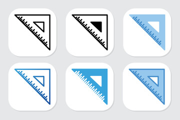 ruler icons with various design styles