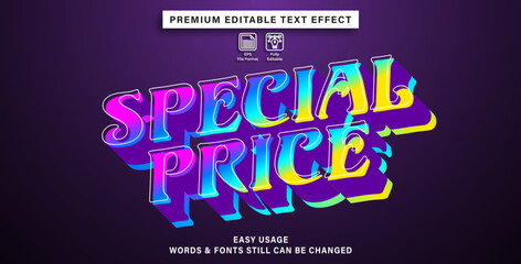 Special price editable text effects