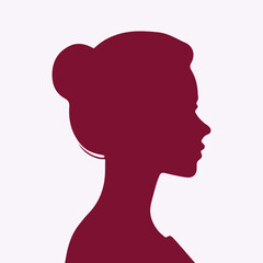 Woman silhouette flat style vector