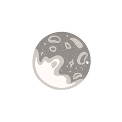 Simple and clean moon icon, great for digital and print designs.