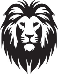  lion head silhouettes vector art illustration