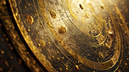 Naklejka premium Celestial Chart: A Glimpse into the Cosmos