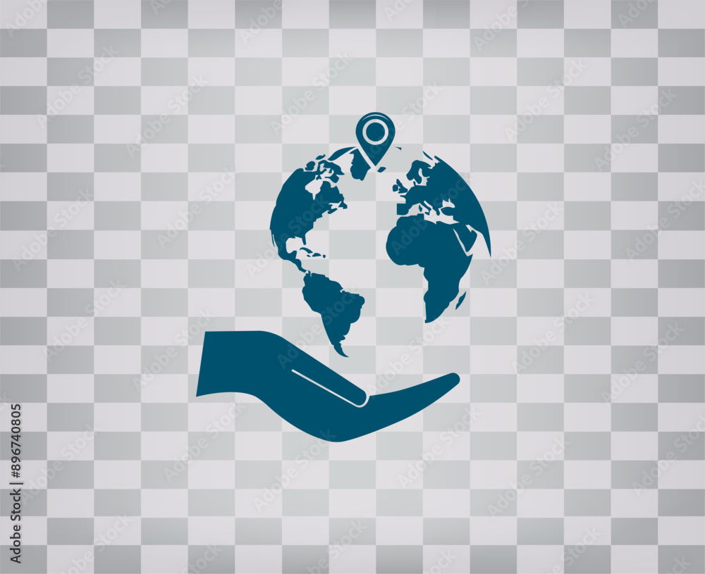 Aufkleber vector icon on gray background with gradient