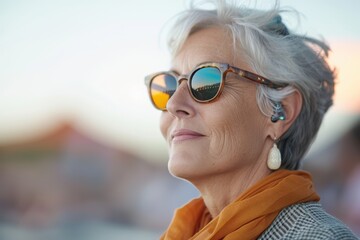 Vibrant Senior Woman Enjoying Music Festival - Cultural Retirement Fun