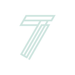 Monogram 7. Number 7. Number 7 design logo. Monogram letter mark 7 logo design. Monogram design vector logo. Monogram number 7 logo design. Simple number 7 monogram. Monogram 7 design logo.