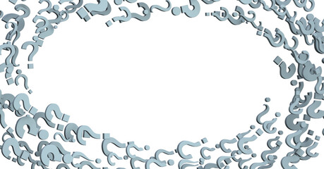 Obraz premium question marks background. 3D Rendering.