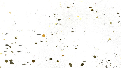 Celestial Celebration: Radiant 3D Illustration of Celestial gold Confetti In 3D PNG