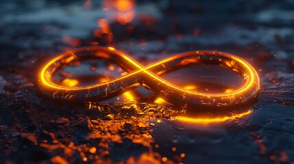 Illuminated Infinity Loop in a Mysterious Dark Environment
