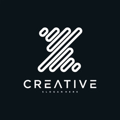 Creative abstract initial letter Z logo design. Preamium Vector